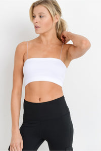 Micro Strap Ribbed Tube Athleisure Top